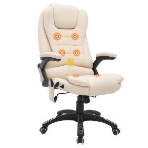 Massagestoel – – 6-punts trilmassage – warmtefunctie – beige