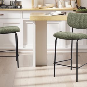 Barkruk – Comfortabel – Stof – Groen