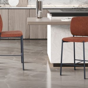 Barkrukken – Elegant – Stof – Roestkleur