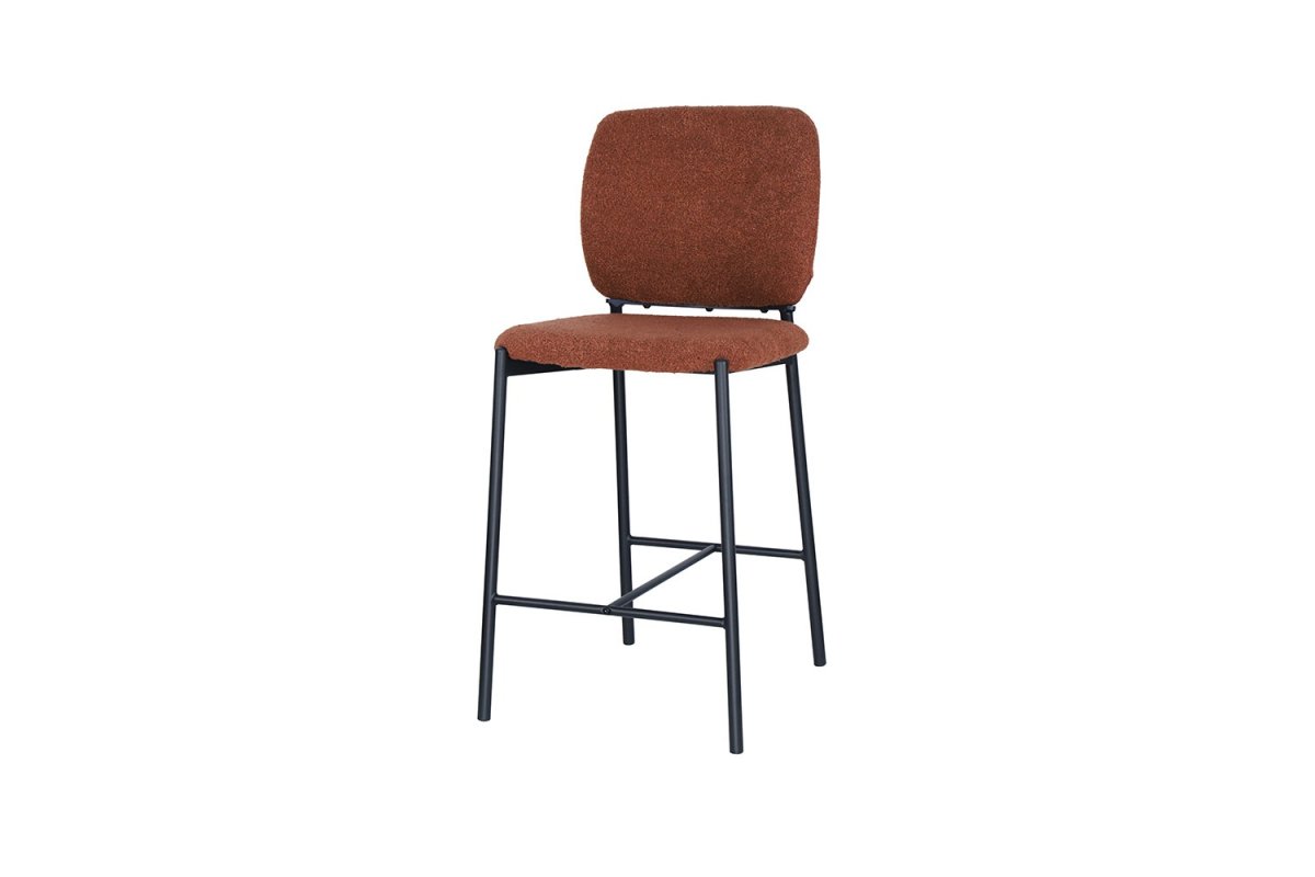 Barkrukken – Elegant – Stof – Roestkleur - Afbeelding 6