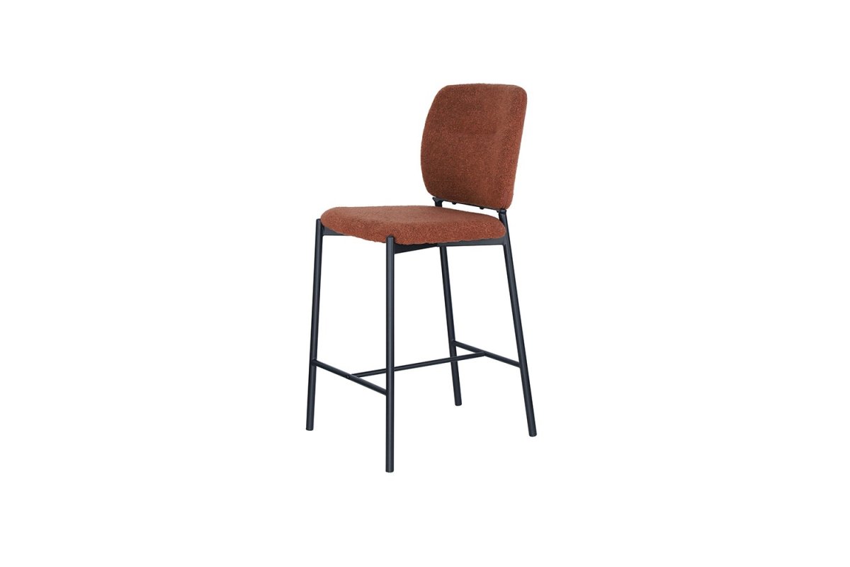 Barkrukken – Elegant – Stof – Roestkleur - Afbeelding 7