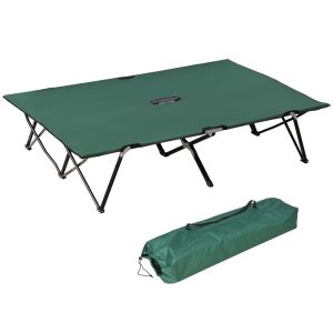 Campingbed – Opvouwbaar – Draagtas – Staalzwart