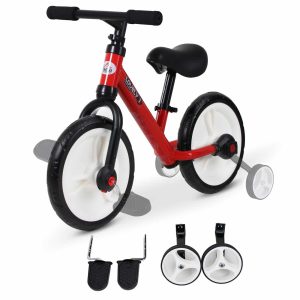 Loopfiets — 2-in-1 – Verstelbare zithoogte – Rood